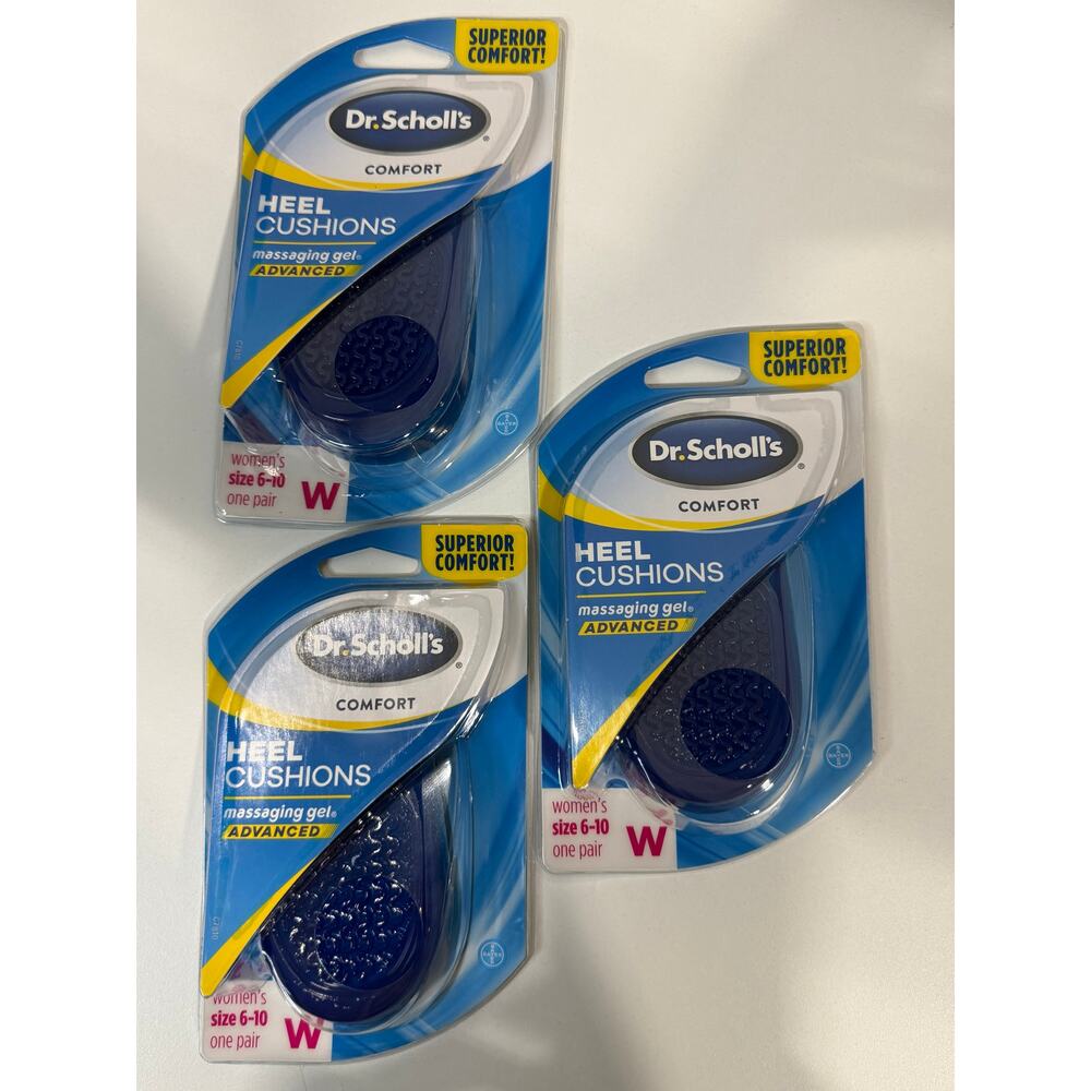 Dr. Scholl’s Heel cushions massaging gel Women’s size 6-10 (Bundle of 3) - Picture 2 of 2